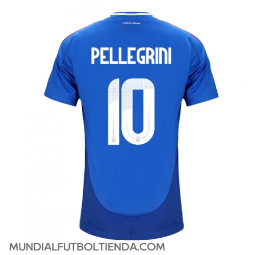 Camiseta Italia Lorenzo Pellegrini #10 Primera Equipación Replica Eurocopa 2024 mangas cortas